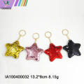 Rainbow Sequin star Key chain